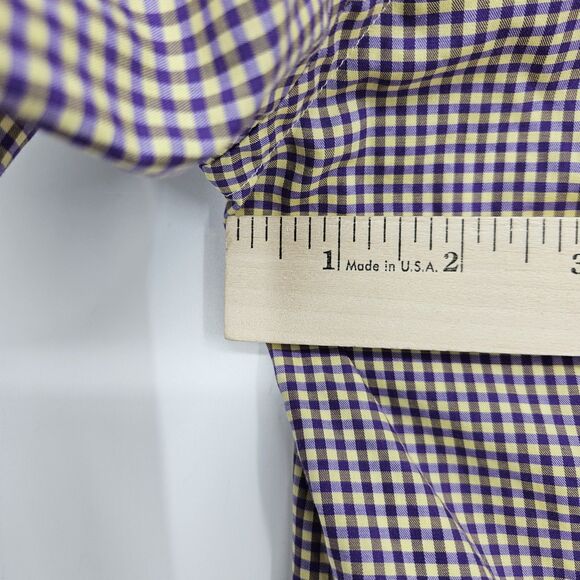 Eton Shirt Mens 15.5 Contemporary Check Button Up Long Sleeve Dress Shirt FLAWS - Picture 7 of 10